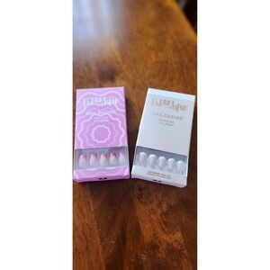 Red Aspen Nail Dashes French Tip & Pink Ombre Press On Nails